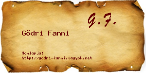 Gödri Fanni névjegykártya
