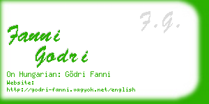 fanni godri business card