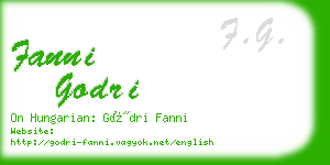 fanni godri business card